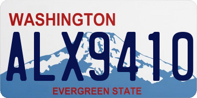 WA license plate ALX9410