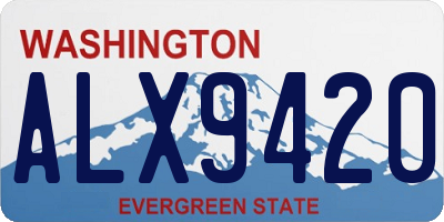 WA license plate ALX9420
