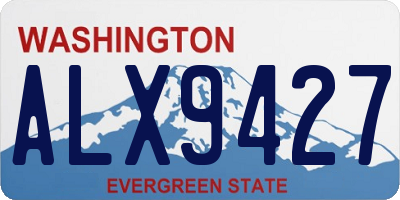 WA license plate ALX9427