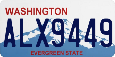 WA license plate ALX9449