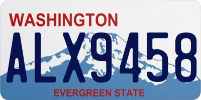 WA license plate ALX9458