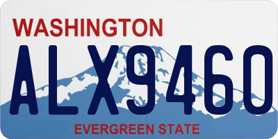 WA license plate ALX9460