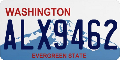 WA license plate ALX9462