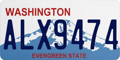 WA license plate ALX9474