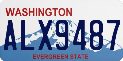 WA license plate ALX9487