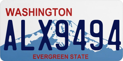 WA license plate ALX9494