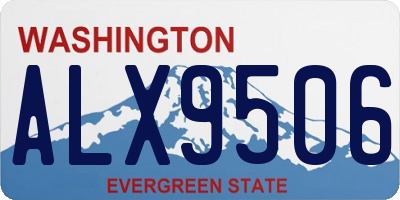WA license plate ALX9506