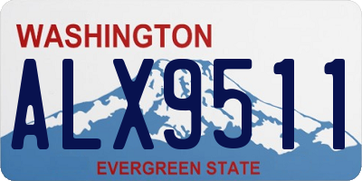 WA license plate ALX9511