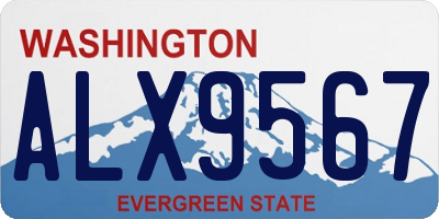 WA license plate ALX9567