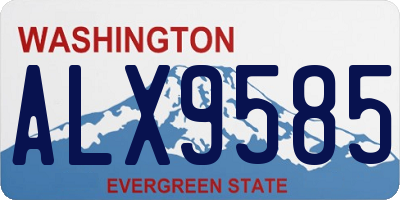 WA license plate ALX9585