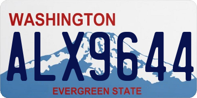 WA license plate ALX9644