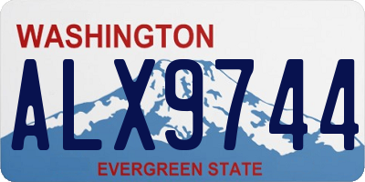 WA license plate ALX9744