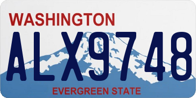 WA license plate ALX9748