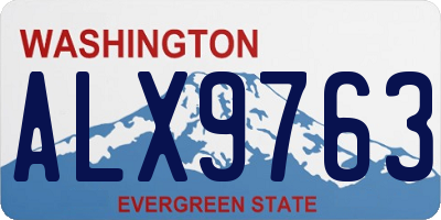 WA license plate ALX9763