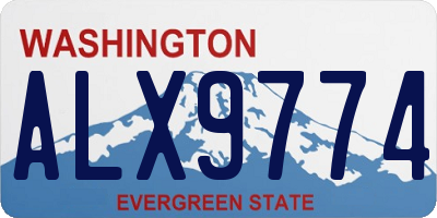 WA license plate ALX9774