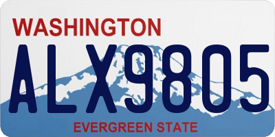 WA license plate ALX9805