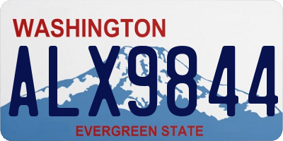 WA license plate ALX9844