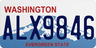 WA license plate ALX9846