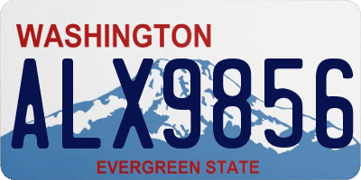 WA license plate ALX9856