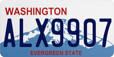 WA license plate ALX9907