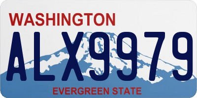 WA license plate ALX9979