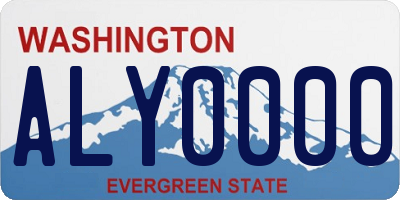 WA license plate ALY0000