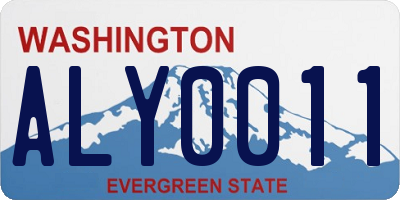 WA license plate ALY0011