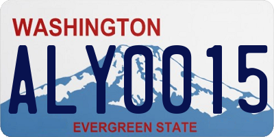 WA license plate ALY0015