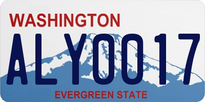 WA license plate ALY0017