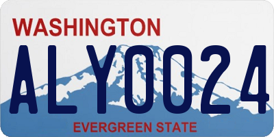 WA license plate ALY0024