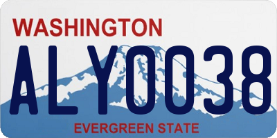 WA license plate ALY0038