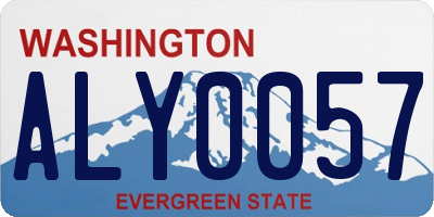 WA license plate ALY0057