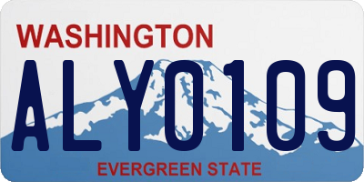 WA license plate ALY0109