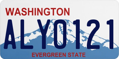 WA license plate ALY0121