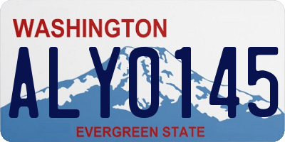 WA license plate ALY0145