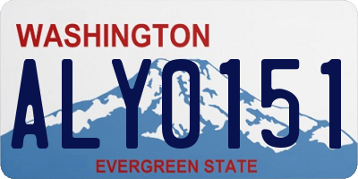 WA license plate ALY0151