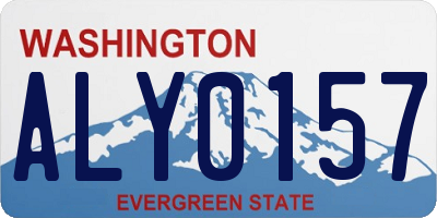 WA license plate ALY0157