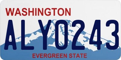 WA license plate ALY0243
