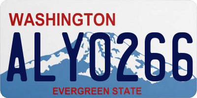 WA license plate ALY0266