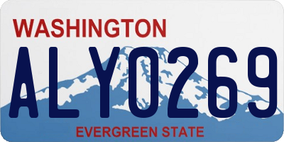 WA license plate ALY0269