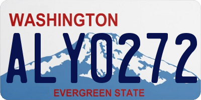 WA license plate ALY0272