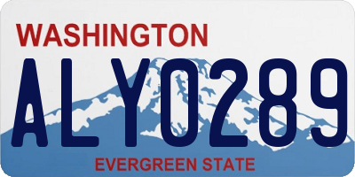 WA license plate ALY0289