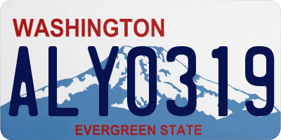 WA license plate ALY0319
