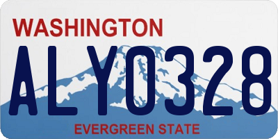 WA license plate ALY0328