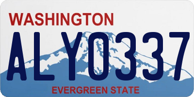WA license plate ALY0337