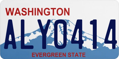 WA license plate ALY0414
