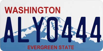 WA license plate ALY0444