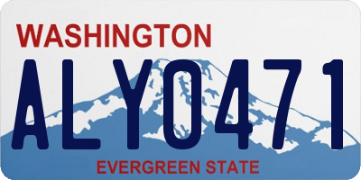 WA license plate ALY0471