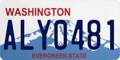 WA license plate ALY0481