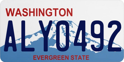 WA license plate ALY0492